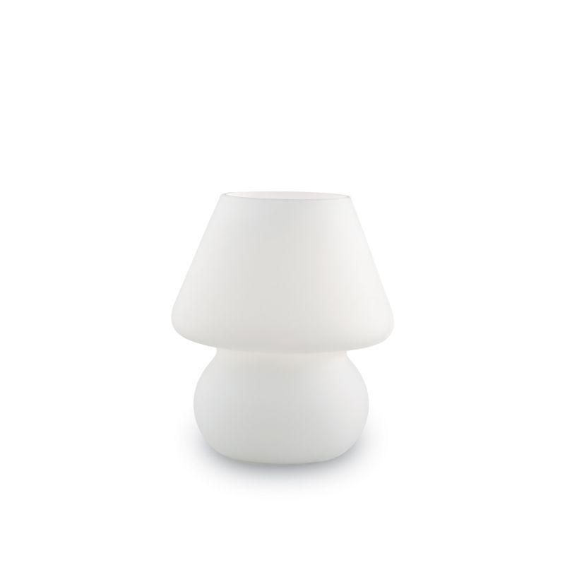 IdealLux-074726 - Prato - White Glass Table Lamp ∅ 16.5 cm