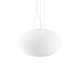 IdealLux-086736 - Candy - Oval White Glass Single Pendant ∅ 40