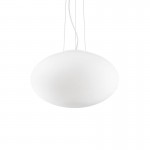 Candy - White Pendant with Oval White Glass ∅ 50 cm Candy - White Pendant with Oval White Glass ∅ 50 cm