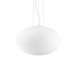 Candy - White Pendant with Oval White Glass ∅ 50 cm Candy - White Pendant with Oval White Glass ∅ 50 cm