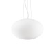 IdealLux-086743 - Candy - Oval White Glass Single Pendant ∅ 50