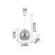 IdealLux-094229 - Nemo - Chrome Pendant with Smoked Glass Ø 40 cm