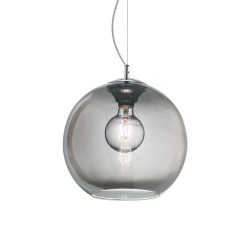 Nemo - Chrome Pendant with Smoked Glass Ø 40 cm