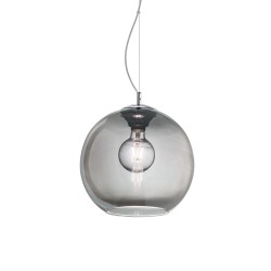 Nemo - Chrome Pendant with Smoked Glass Ø 30 cm
