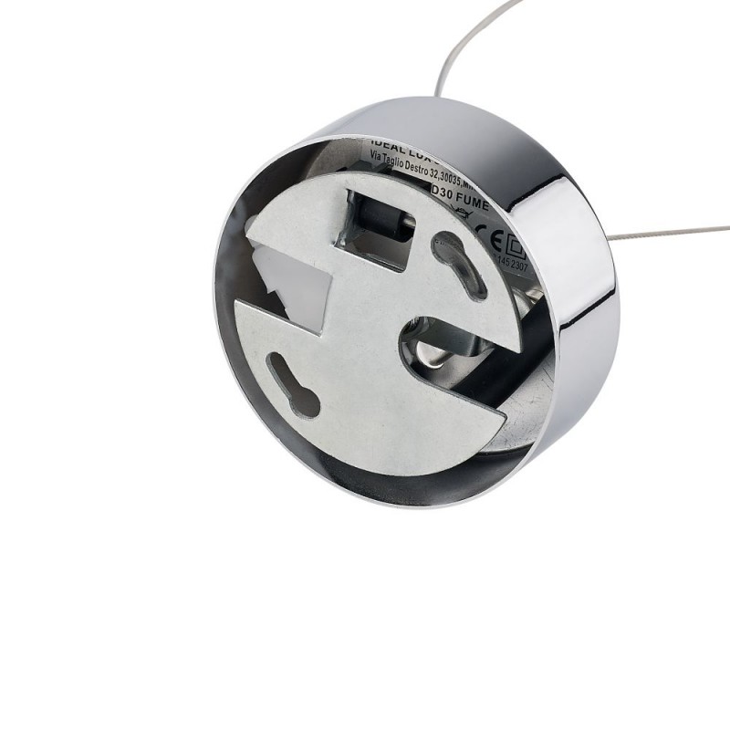 IdealLux-094236 - Nemo - Chrome Pendant with Smoked Glass Ø 30 cm