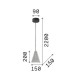 IdealLux-110424 - Oil - Grey Concrete Pendant ∅ 15 cm