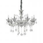 Colossal - Chrome 8 Light Chandelier with Clear Glass & Crystal Colossal - Chrome 8 Light Chandelier with Clear Glass & Crystal