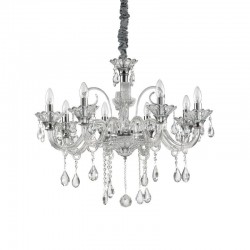 Colossal - Chrome 8 Light Chandelier with Clear Glass & Crystal Colossal - Chrome 8 Light Chandelier with Clear Glass & Crystal