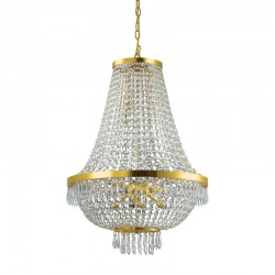 Caesar - Gold 12 Light Chandelier with Crystal