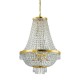 IdealLux-114743 - Caesar - Gold 12 Light Chandelier with Crystal
