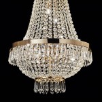 Caesar - Gold 12 Light Chandelier with Crystal