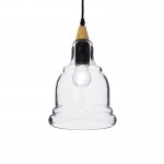 Gretel - Black & Wood Pendant with Clear Glass Gretel - Black & Wood Pendant with Clear Glass