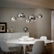 IdealLux-138305 - Nemo Plus - Chrome 5 Light Cluster Pendant with Ombre Glass