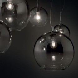 Nemo - Chrome Pendant with Ombre Glass Ø 20 cm