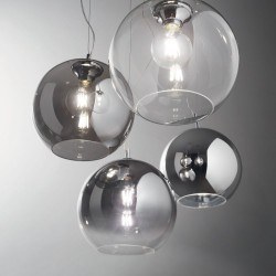 Nemo - Chrome Pendant with Ombre Glass Ø 30 cm