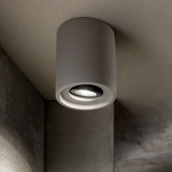 Oak - Surface-Mounted Adjustable Grey Concrete Spotlight Ø 13.5 cm