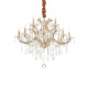 IdealLux-167404 - Napoleon - Gold 12 Light Chandelier with Clear Glass & Crystal