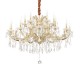 IdealLux-167411 - Napoleon - Gold 18 Light Chandelier with Clear Glass & Crystal