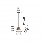 Folk - Matt Brown Pendant ∅ 18 cm