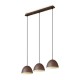 IdealLux-174235 - Folk - Matt Brown 3 Light over Island Fitting