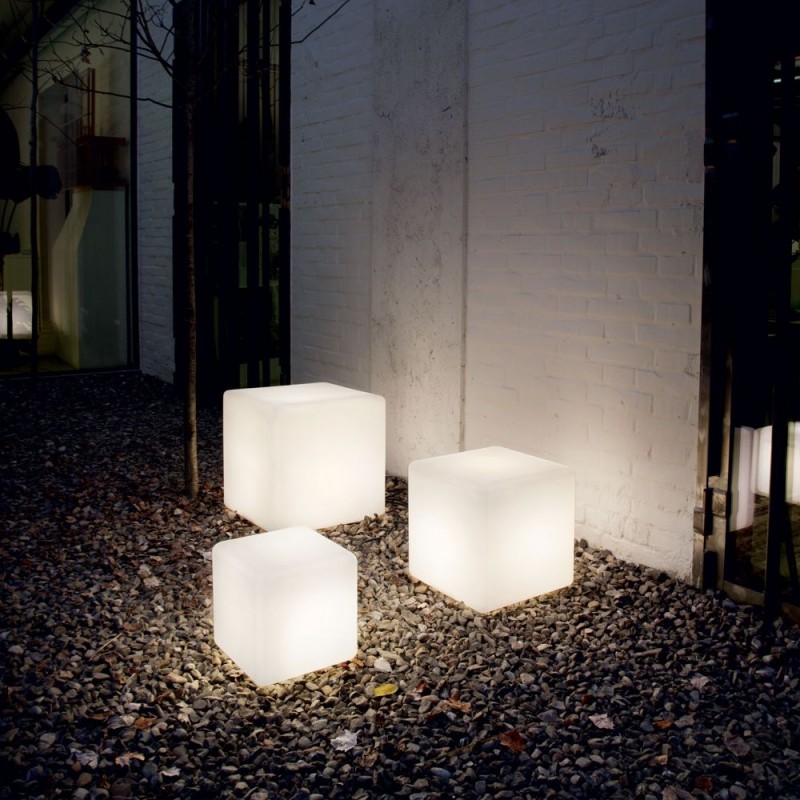 IdealLux-191584 - Luna - IP44 White Post 40 cm