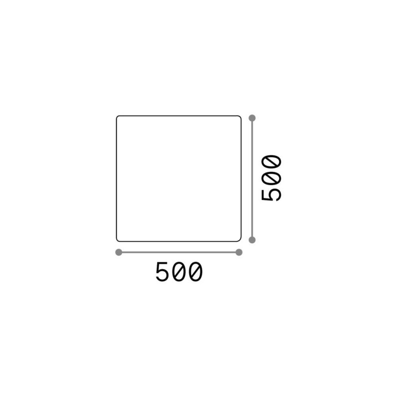 IdealLux-191607 - Luna - IP44 White Post 50 cm