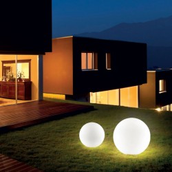 Sole - Outdoor White Globe Post Ø 50 cm Sole - Outdoor White Globe Post Ø 50 cm
