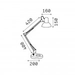 Wally - White Adjustable Table Lamp