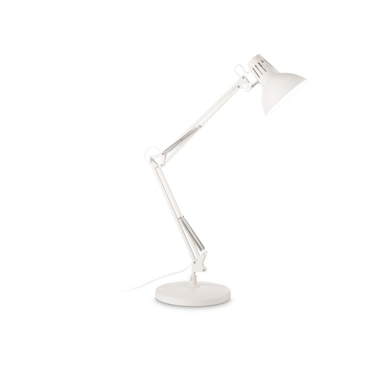 IdealLux-193991 - Wally - White Adjustable Table Lamp