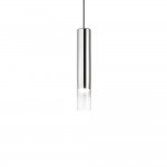 Look - Chrome Pendant with Transparent Glass Ø 6 cm