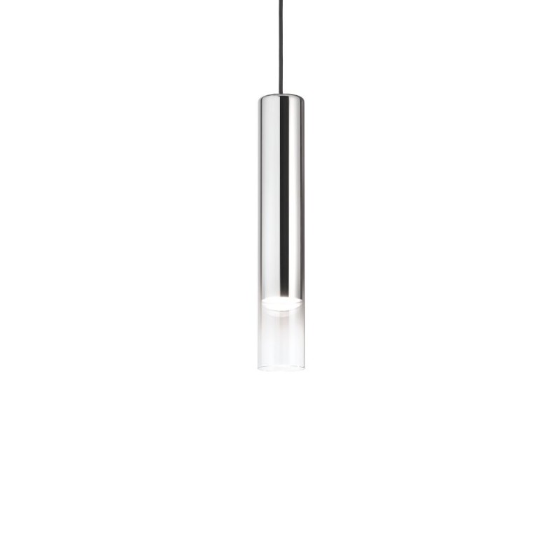 IdealLux-194806 - Look - Chrome Pendant with Transparent Glass Ø 6 cm