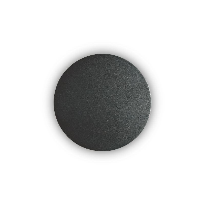 IdealLux-195742 - Cover - LED Black Round Wall Lamp 15 cm