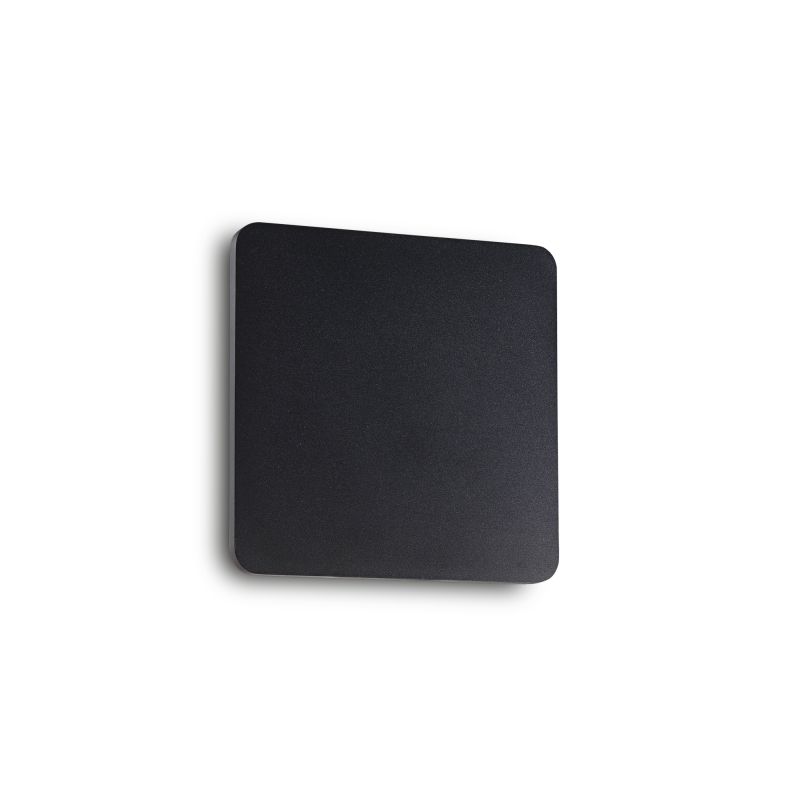 IdealLux-195766 - Cover - LED Black Square Wall Lamp 15 cm