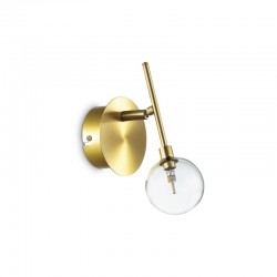 Maracas - Satin Brass Wall/Ceiling Fitting with Clear Glass