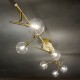IdealLux-200361 - Maracas - Clear Glass & Satin Gold 6 Light Ceiling Fitting