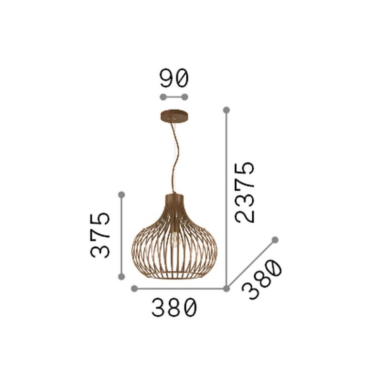 IdealLux-205298 - Onion - Brown Pendant ∅ 38 cm