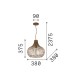 IdealLux-205298 - Onion - Brown Pendant ∅ 38 cm