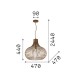 IdealLux-205304 - Onion - Brown Pendant ∅ 47 cm