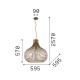 IdealLux-205311 - Onion - Brown Pendant ∅ 59.5 cm