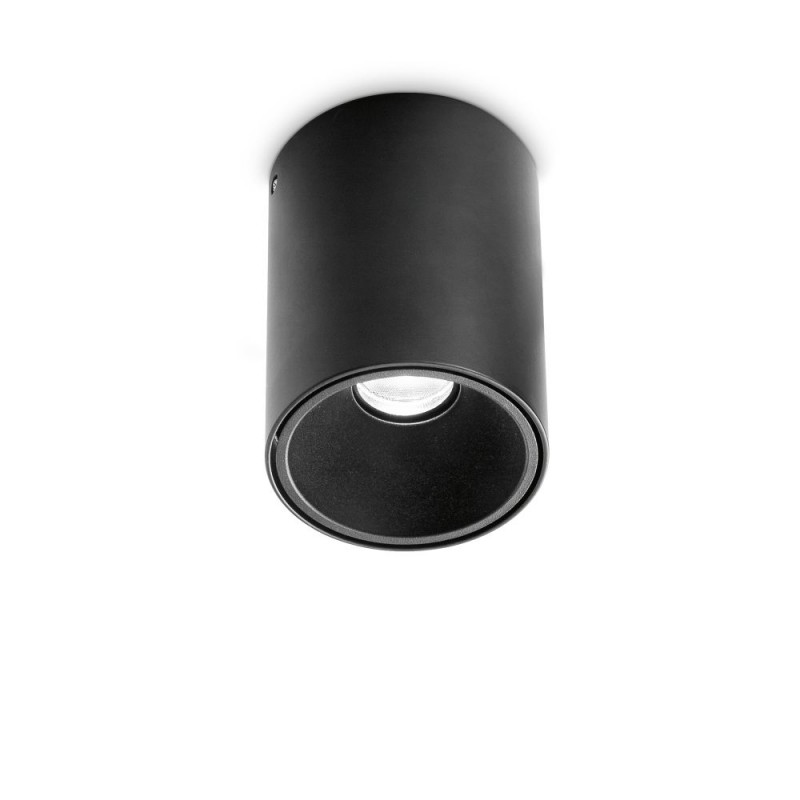 IdealLux-205984 - Nitro - Surface-Mounted Black Cylindrical LED Spotlight Ø 9 cm
