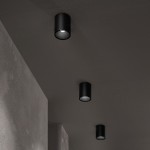 Nitro - Surface-Mounted Black Cylindrical LED Spotlight Ø 8 cm