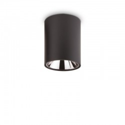 Nitro - Surface-Mounted Black Cylindrical LED Spotlight Ø 8 cm