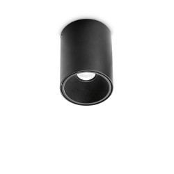 Nitro - Surface-Mounted Black Cylindrical LED Spotlight Ø 8 cm