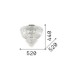 IdealLux-207186 - Dubai - Chrome 6 Light Ceiling Lamp with Crystal