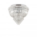 Dubai - Chrome 6 Light Ceiling Lamp with Crystal