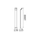 IdealLux-209906 - Style - IP54 Anthracite LED Post 4000K - 100 cm