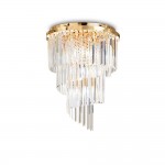 Carlton - Gold 12 Light Ceiling Fitting with Crystal