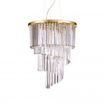 Carlton - Gold 12 Light Chandelier with Crystal