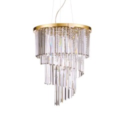 Carlton - Gold 12 Light Chandelier with Crystal
