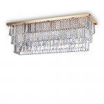 Martinez - Gold 8 Light Ceiling Fitting with Crystal
